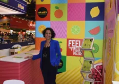 Esra Söyleyen, the marketing manager for Aksun. This Turkish company exports a variety of fruits like citrus, cherries and watermelons, but also vegetables likes onions, tomatoes and cucumber.