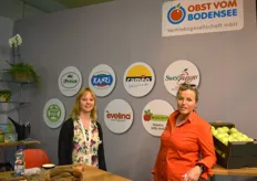 Melanie Klett and Birgit Müller, representing Obst vom Bodensee