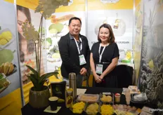 Top Fruits Malaysia who supply tropical fruit has some novel items - chocolate coated durian lollies and durian coffee which was actually quite good!