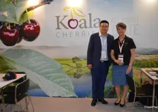Chris Chen and Alison Rouget at Koala Cherries.