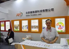 Zeng Qinglu from Beijing Fruitong Science and Technology Co., Ltd. They are specialised in turn key projects of CA storage rooms, cold rooms, ripening rooms, freezing or deep freezing rooms, logistic center and sorting & grading systems.