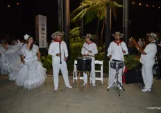 Guests were serenaded with traditional Colombian music at the welcome event.