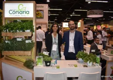 Francina Hernández Bonilla and Ricardo Ángel Manrique of La Corsaria, an herb company presenting as part of the Colombia pavilion.