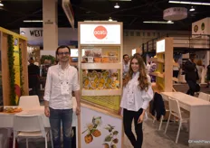 Pablo Soler and Daniela Manjarrés of Ocati, whole-year-round exporter of golden berries from Colombia and the yellow dragon fruit from Ecuador.
