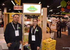 Gilbert Reyes and Andrea Catalina Tapias from exotics exporter Frutireyes.
