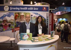 Aziz El Sous and Sandra Carrasco of Grupo Athos. The company grows their blueberries in the Peruvian highlands, which gives their berries a distinct flavor.