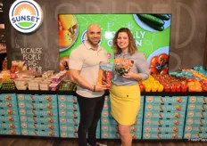 Richie Keirouz and Julia Shreve from Sunset. They promote the Wild Wonders, sweet peppers with barely any seeds in a pack with three colours. Also they have Kabooms, black pepper with the heat like the jalapeño pepper during cooking it won’t lose its dark colour.