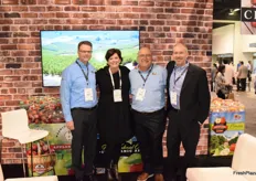 Steve Clement from Sage Fruit, Lori Taylor from The Produce Moms, Chuck Sinks and John Onstad from Sage Fruit