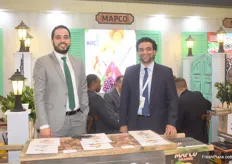 Ashraf M. El-Seihi and Ahmed Badawy of Egyptian exporting company Mapco. They export citrus and pomegranates among other fruits.