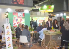 The Nivex Farms stand was always filled with visitors and meetings were happening all the time. The company deals in a variety of fruits, including grapes and citrus.