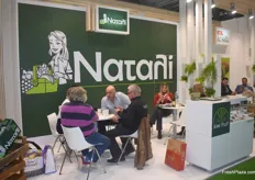 The stand of Greek kiwi exporters Anatoli, they had a busy exhibition with lots of meetings.