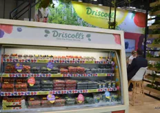 Wide assortment of soft fruit varieties at Driscoll's stand.