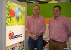 Johan van Zyl and Luckhoff Scheeper from Kromco a South African top fruit grower.