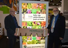 John Kowarsky from AFREX and Amnon Zamir from CargoLite with a new solution for shipping fresh herbs, it is sturdy and has good air flow so that the herbs can be placed closer together which is more cost effective.