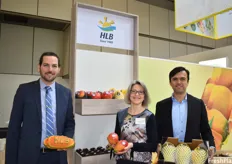 Lorenz Hartmann de Barros, Sybille Friedrich, and Andrés Ocampo of HLB. While the company is known for bringing tree-ripened papayas to Europe in the early ‘90s and helping popularize the fruit in the European markets, they now also work with many other exotics, like pitahaya and mango.