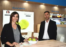 Giannina Aguero and Ariel Sabbag of Emelka S.A. The company is Global Gap certified in 100% of their produce, and is a family-owned company that was established in 1965.