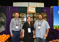 Aaron Miller and Tracy Jones of Booths Ranches and Aaron McNeese of Sobeys. Booth’s Ranches is currently in their California oranges program.
