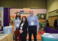 Guy Opie, Maria Vasquez, Joe Feldman of Awe Sum Organics. The company is expecting to see good pear volumes coming out of Argentina in about three weeks and are currently importing table grapes from Peru.