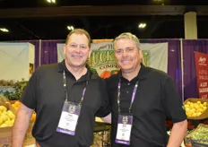 Tom Salisbury and Jeff Olsen of The Chuck Olsen Company. The company works with citrus and table grapes, which they supply year-round through domestic and import programs. Currently, they are importing their table grapes from Chile.