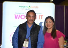 Oscar Garcia and Anna Kirsch of Avocados From Mexico. AFM’s booth showed off innovative store displays to help retailers market their avocados to consumers.