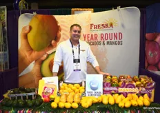 Tom Hall of Freska Produce International. The company is wrapping up their Peruvian mango imports and their Mexico mangos will be in full gear in April. The company has also been working with dehydrated mangoes recently.