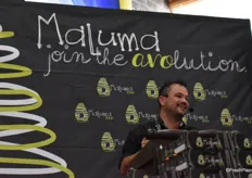 Donovan Lewis, Maluma brand manager announcing the Viavi brand for top tier Maluma avocados.