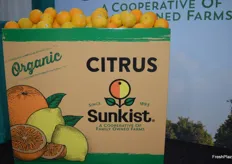 New bin display for organic citrus.