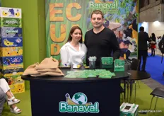 Maggie Valencia and Patrigio Catapano at Banaval. Supplier of bananas from Ecuador.