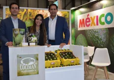 Coliman is a producer of bananas and Avocados from Mexico, on the stand with Jorge Aguilar, Mariana Palma and Victor Aguilar.
