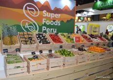 A fantastic display of fruit from Peru.