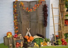 Display of Autumn fruit and vegetables at Frutas Hortalizas Frescas
