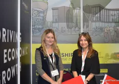 Zoe Bursey and Niki Shepheard were on the Lincolnshire County Council stand. Among other things they were promoting the Food Enterprise Zone which provides space for SMEs and helps them get a foothold in the sector.