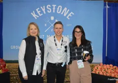 Lisa Fetterhoff, Matthew Gideon, and Andrea Scroggs with Keystone Fruit Marketing.