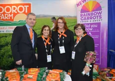 Dorot Farms is a grower and supplier of carrots from Israel. From left to right: Ami Ben-Dror, Rinat Ben Dror, Nora Beck, and Diane Shulman. 