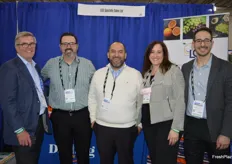 Smiles in the booth of LGS Specialty Sales. From left to right Luke Sears, Michael Casazza, Juan Monsalve, Ginamarie Carpino, and Lucio Rainelli. 