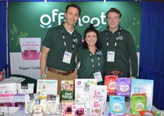 Rob Doolan, Abbie Phillips, and George Shropshire with Off Shoot brands. The company focuses on value-added ready-to-eat products, including beets, chickpeas, coconut, and pickled carrots. 
