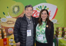 John Kang and Debbie Rogers with Zespri North America. 