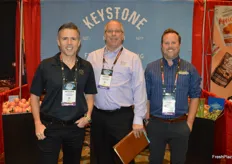 Matthew Gideon, Mike Blume and Tyler Steele with Keystone Fruit Marketing. 