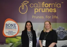Elisa Fasoli and Julie Jenkens were promoting Californian Prunes. There are 600 growers and handlers with 99% of prunes exported from the US grown in California. main export markets are Italy, Japan, China and the UK. The ladies were explaining the diverse uses and health benefits of prunes.