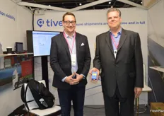 Etive were promoting the tracking and monitoring device which give real time in-transit, load tracking and monitoring, humidity, temperature and shock as well as an alert system. On the stand were Matthew Holland and Paul de Haan.