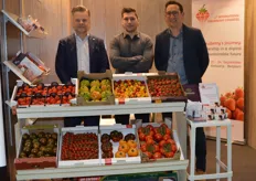 Jan Engelen, Bart van Bael and Wout Roovers from Hoogstraten. The Belgian growe exports strawberries, tomatoes and bell peppers to the UK.