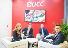 The team of United Cargo S.A. (UCC) with Sonia Maillo, Rodrigo Baeza, Fernanco Martino and Rodrigo Mata. Fernanco Martino is Commercial Director at Dwellight Blueberries.  UCC is active in Chile, Peru, Costa Ricca, Colombia and the company recently opened a company in the USA.