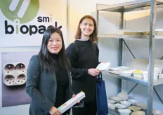 Interested customers at the booth of BioPack Guangzhou SMI Company Limited. The company specialises in packaging solutions.