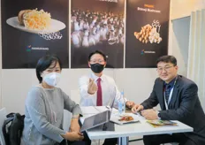 HansarangoCo., Ltd. from South Korea with Kim JongHae the company's president in the middle. 