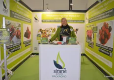 Sirane were back at Fruit Fruit Logistica after a four year absence, they have been busy marketing their eco-friendly and recyclable paper pads for lining punnets in the UK as well as the US and Australia. Veronique Richard was at the stand.