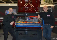 Derek Scott and James Hinsby from Scotts Precision Manufacturing were at Fruit Logistica for the first time with a specialised cleaning machine for multiple crops, it has patented in-house soft polyurethane material which reduces damage and cleans better up to 30% better than machines on the market.