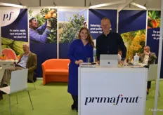 PrimaFruit had their own stand for the first time this year, the company imports for the UK wholesale and retail markets and have a year-round supply of produce - Sophie Hiorns and Steve Hatt.