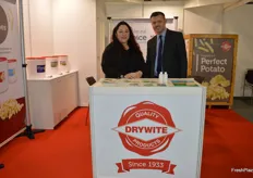 Dry White were in Hall 8.2 this year with their products for shelf-life extension on fruit and vegetables and salads. Debbie Collins and James Blaxland.
