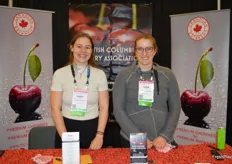 Abby Nyberg and Erin Carlson with the BC Cherry Association.